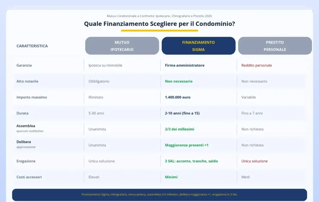 Confronto mutuo condominiale